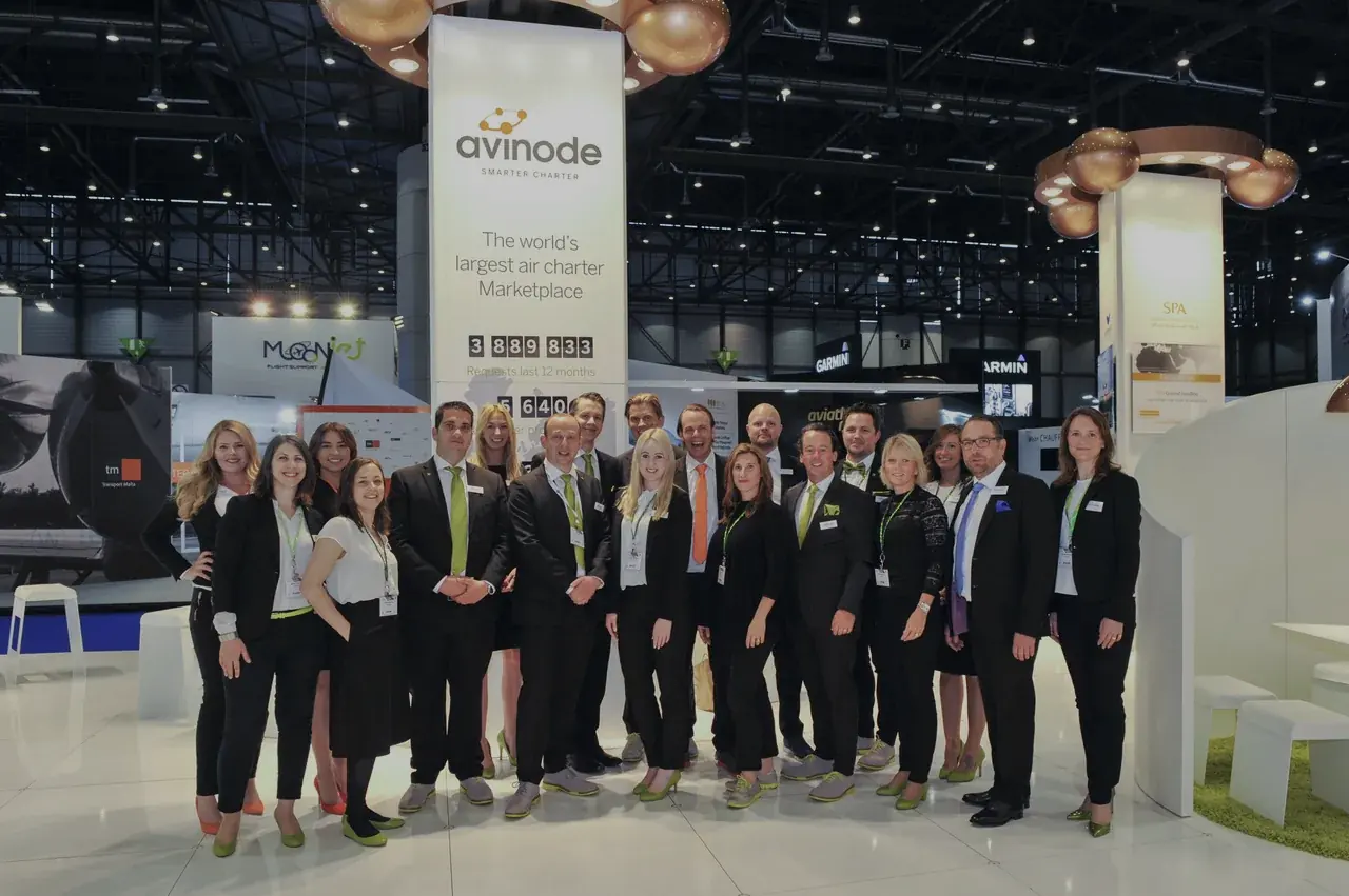 Corporate team photographed at Palexpo Geneva